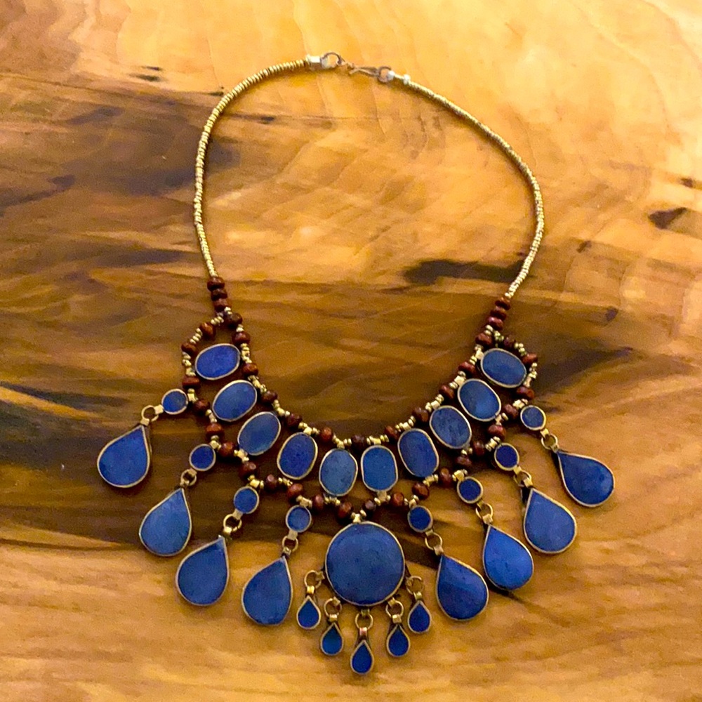 Authentic Handmade Moroccan Stone&Bead Necklace